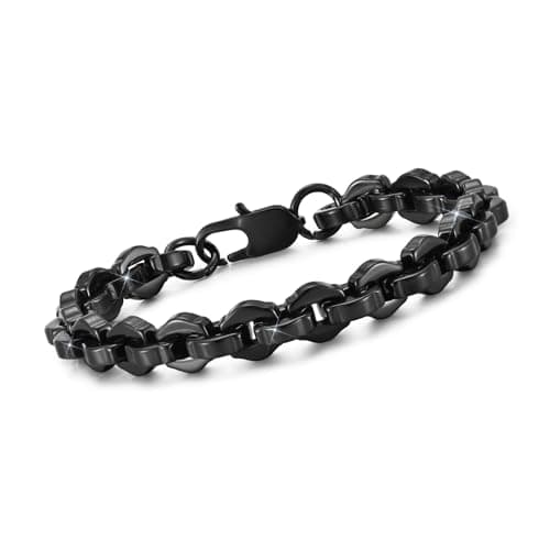 VNOX Men's Diamond-Cut Paperclip Bracelet Trends in Chunky Stainless Steel Jewelry