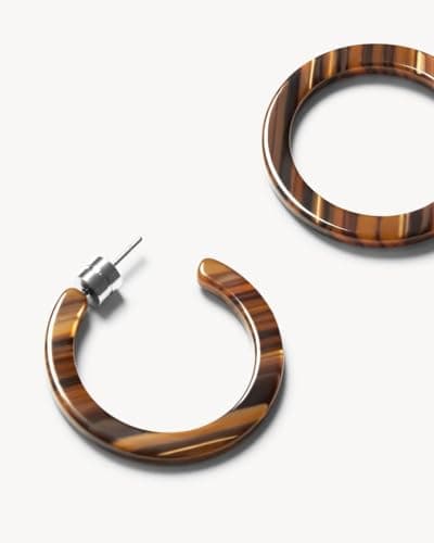 MACHETE Circle Hoop Earrings in Acetate Resin for Women
