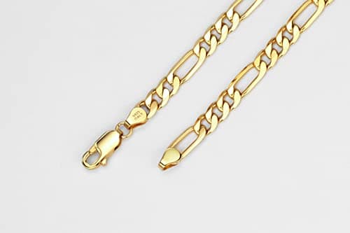 Michooyel 925 Sterling Silver Figaro Necklace for Men and Women