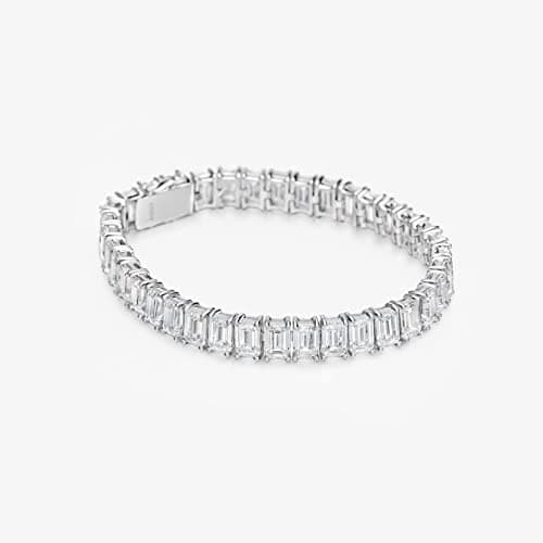 Michooyel Emerald Cut Cubic Zirconia Tennis Bracelet