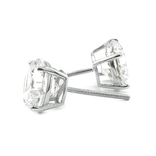 Brilliant Lab Creations 1-4CT Moissanite Stud Earrings, 14k Gold for Women