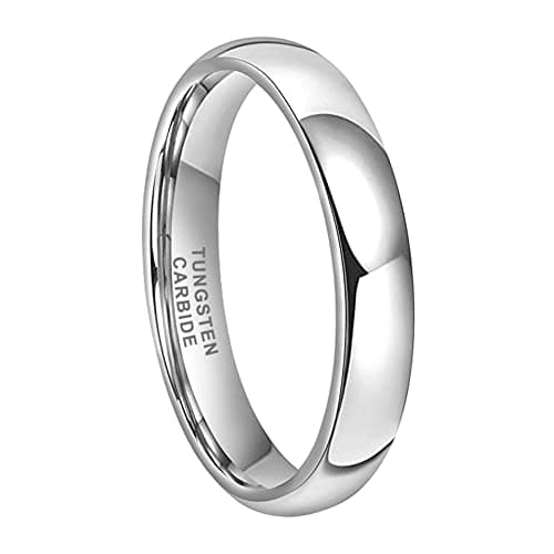 TUTISS 3mm-10mm Silver/Gold Tungsten Rings for Men & Women