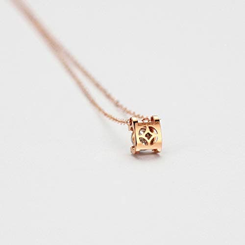 Michooyel 18K Rose Gold Diamond Pendant Necklace for Women