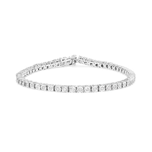 Original Classics 1.0 White Diamond Bezel Tennis Bracelet - I-J Color, I3 Clarity