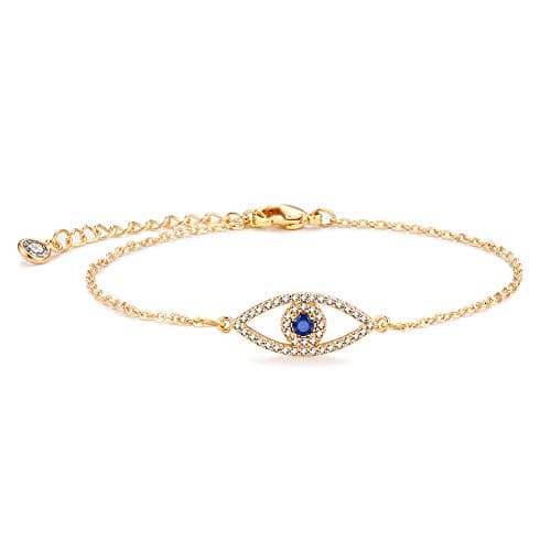MEVECCO 14K Gold Plated Dainty Chain Bracelet for Women