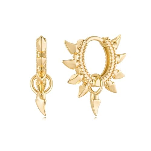 MYEARS 14K Gold Plated Simple Hoop Earrings Hypoallergenic
