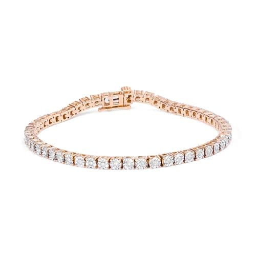 Original Classics 1.0 White Diamond Bezel Tennis Bracelet - I-J Color, I3 Clarity