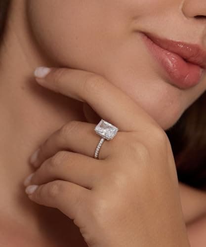 Michooyel 4.0ct Radiant Cut Women's Engagement Ring