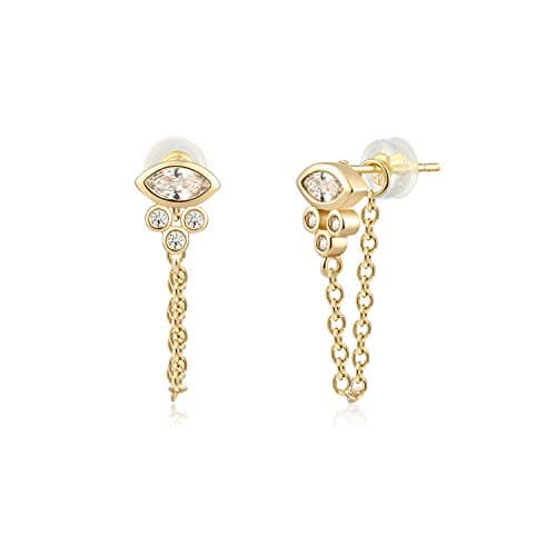 MYEARS Gold Stud Earrings 14K Gold Filled Hypoallergenic Everyday Jewelry