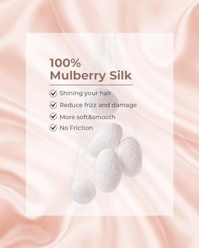 Mulberry Silk No-Damage Scrunchies for Curly Hair, 3 Pack