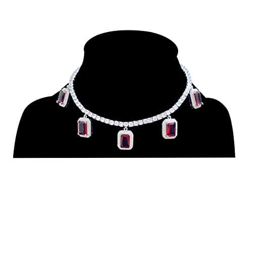 KMASAL Hip Hop Rhinestones Choker Pendant Necklace 18K Gold Plated for Men Women