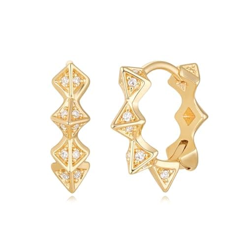 MYEARS 14K Gold Plated Simple Hoop Earrings Hypoallergenic
