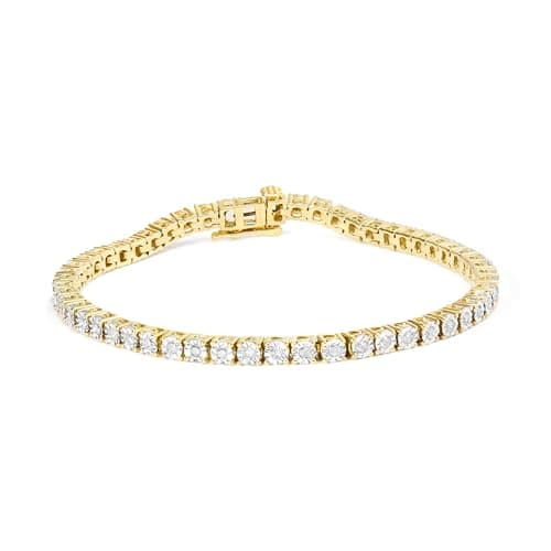 Original Classics 1.0 White Diamond Bezel Tennis Bracelet - I-J Color, I3 Clarity