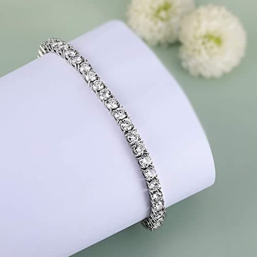 Refined Title: MDFUN CZ Tennis Bracelet for Women and Men