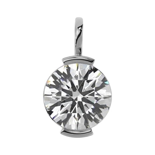 Adora 14K Gold Lab Grown Moissanite Solitaire Pendant | USA Made