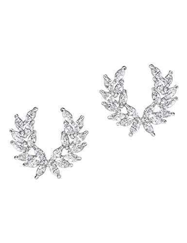 Michooyel Marquise Cluster CZ Laurel Wreath Earrings for Women