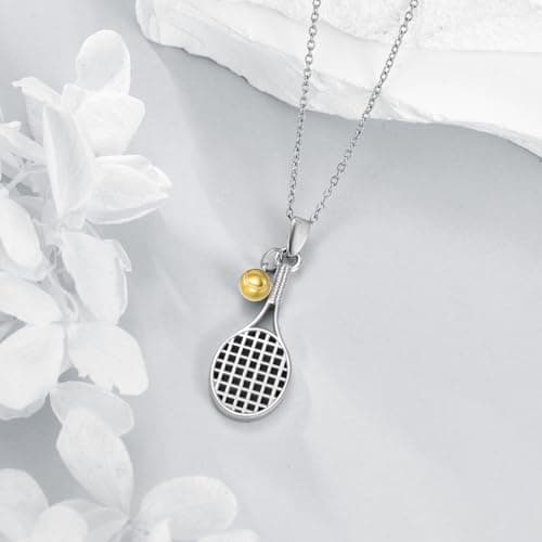 HOPEEZZ Sterling Silver Tennis/Baseball Pendant Jewelry Gifts for Men & Women