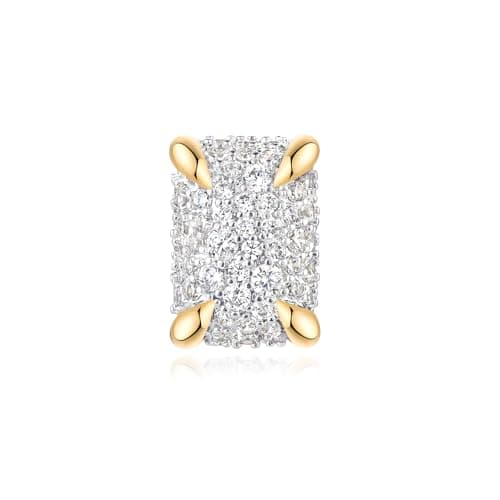 MYEARS Gold Plated Cubic Zirconia Stud Earrings
