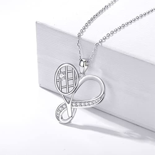 Sterling Silver Volleyball/Tennis Necklace for Women Sports Fans