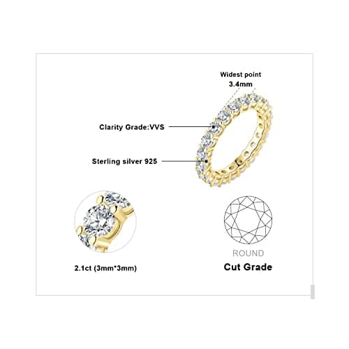 JewelryPalace Moissanite Wedding Ring for Women