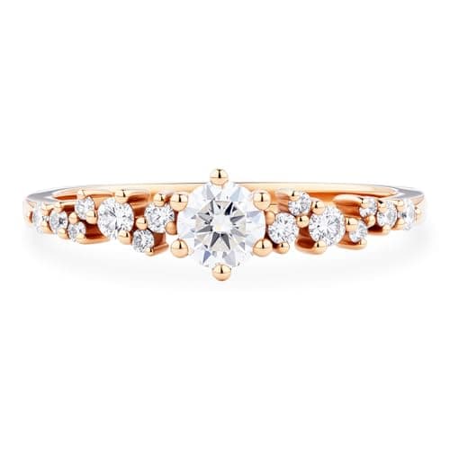 Eternal Promise Ring for Her: Round Cut Moissanite in 925 Sterling Silver