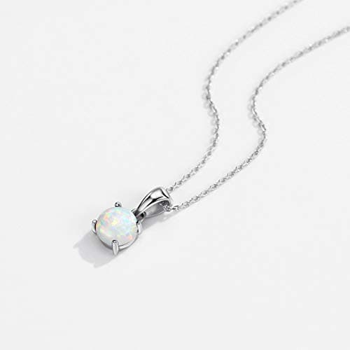 Michooyel Opal Pendant Necklace for Women