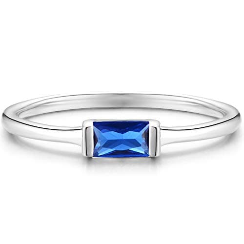 BLOSSOM & HUE Sterling Silver Baguette Stacking Ring