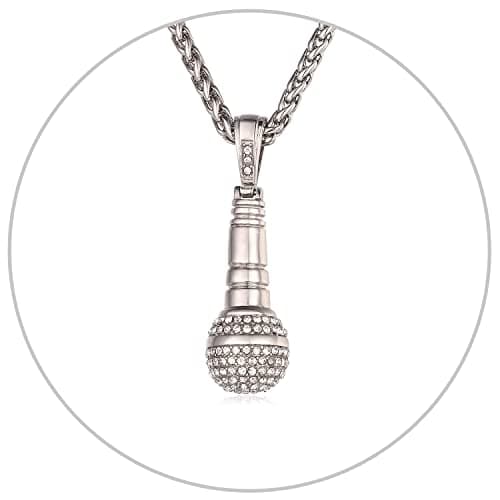 Stainless Steel 18K Gold Plated Rock Music Necklace Adjustable Chain Men Women Teens