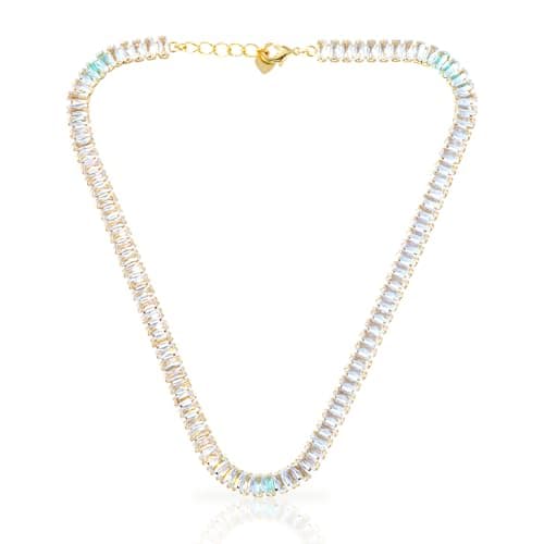LNY 14K Gold Rhinestone Tennis Choker for Women