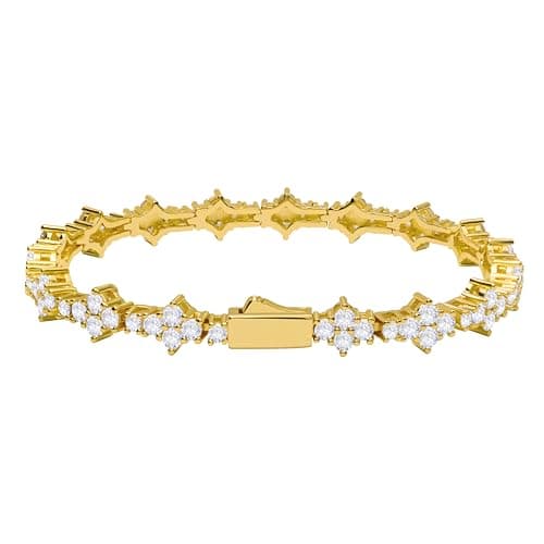 Lulu Mel 14K Gold Plated 5A CZ Diamond Hip Hop Tennis Choker Necklace for Men & Women
