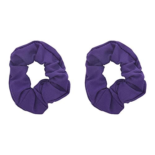 Mustard Solid Scrunchie Hair Ties Set of 2