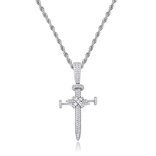 JINAO Hip Hop Iced Out CZ Simulated Diamond Necklace for Men