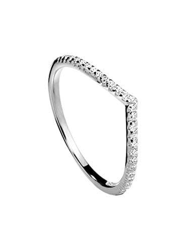 Michooyel Sterling Silver V Shape Chevron Rings for Women