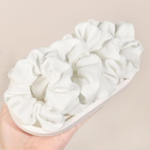 Silk Scrunchies Hair Ties for Girls & Women, Soft No-Crease Ponytail Holders