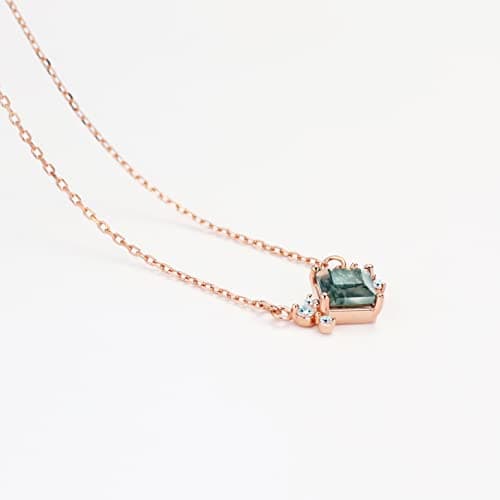 Natural Moss Agate Necklace for Women