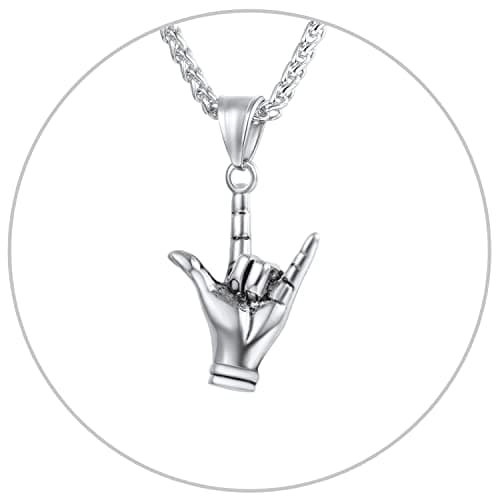 Stainless Steel 18K Gold Plated Rock Music Necklace Adjustable Chain Men Women Teens