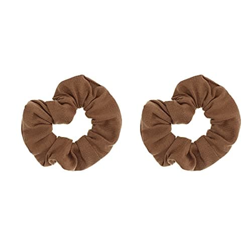Solid Scrunchies (Tan) - Set of 2
