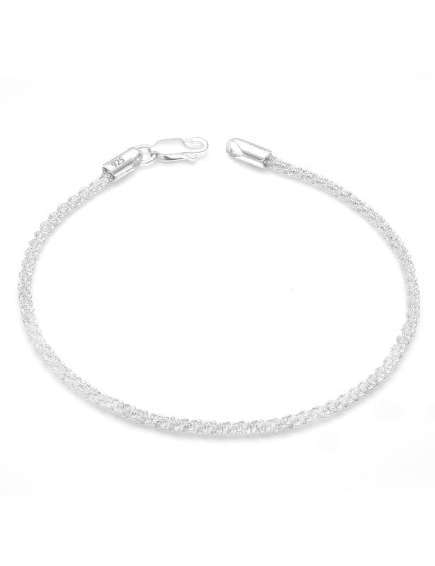 Waitsoul Diamond-Cut Silver/Gold Box/Rope Bracelet for Women/Men