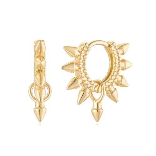 MYEARS 14K Gold Plated Simple Hoop Earrings Hypoallergenic