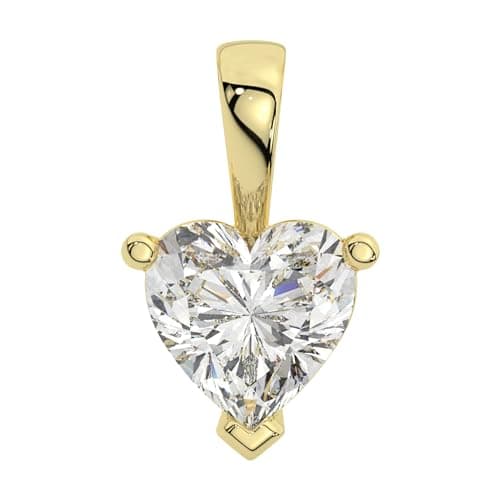 Adora Fine Jewelry 14K Gold Lab Grown Moissanite Solitaire Pendant | USA Made