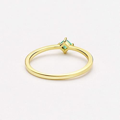 Michooyel 18K Gold Emerald Rings for Women