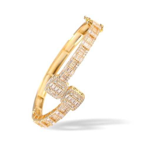 Men's Gold-Plated Zirconium Tennis Chain Bracelet