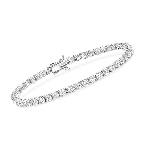 Ross-Simons 5.00 ct. t.w. CZ Sterling Silver Tennis Bracelet (7")