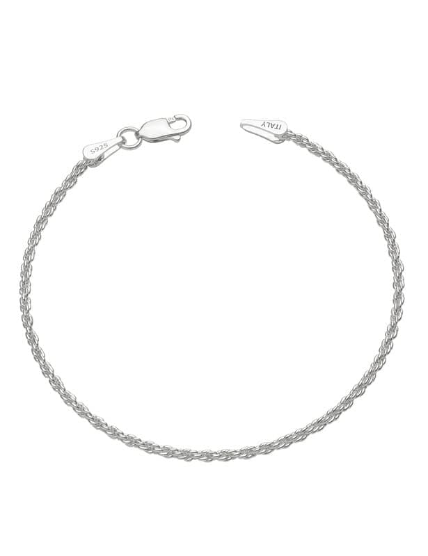 Waitsoul Diamond-Cut Silver/Gold Box/Rope Bracelet for Women/Men