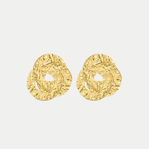 INNERDIVA Gold Circle Stud & Dangle Earrings for Women Jewelry Gift