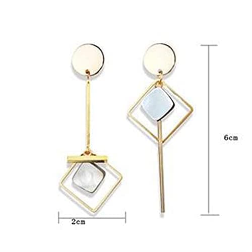Geometric Triangle Long Bar Stick Chain Tassel Earrings for Women