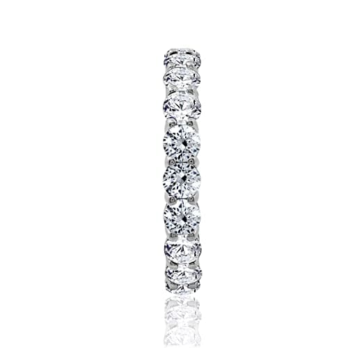 Amazon Essentials Sterling Silver Gold Plated Infinity Band Ring Set with Cubic Zirconia