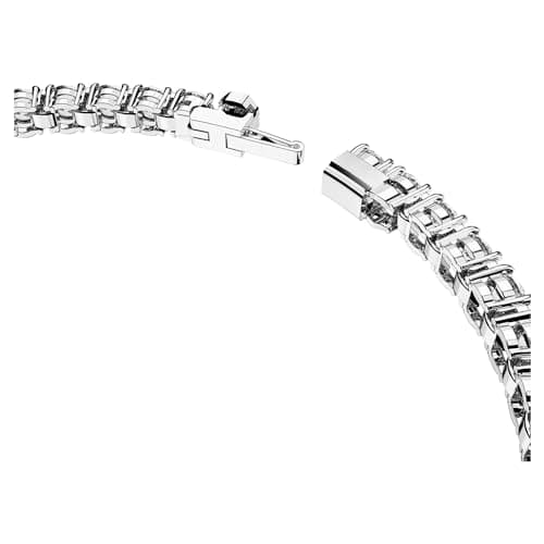 Swarovski Matrix Tennis Bracelet, Clear Round Cut Rhodium Finished