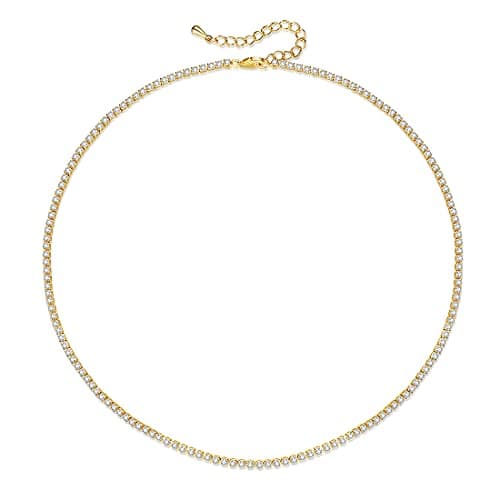 Dainty Tennis Necklace for Women