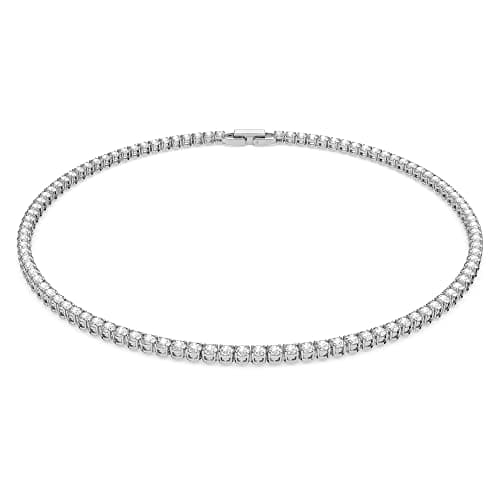 Swarovski Rhodium Rose Gold Crystal Elegance Necklace